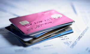 Stack of credit cards