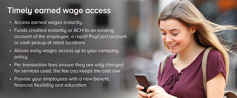 Timely earned wage access 